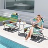 Tangkula 1/2 PCS Backpack Beach Chair Foldable 5-Position Lay Flat Lounge Chair - 2 of 4