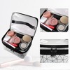 Unique Bargains Double Layer Makeup Bag Cosmetic Travel Bag Case Organizer Bag Clear Bags for Women 1 Pcs - 2 of 4