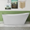 51 in.Acrylic Freestanding Bathtub Contemporary Soaking Tub Fiberglass Flatbottom Modern Stand Alone - 4 of 4