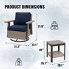 EAGLE PEAK Classic 2-Piece Patio Bistro Set with Swivel Rocker Chair and Side Table, 360° Swivel Wicker Outdoor Furniture - 3 of 4