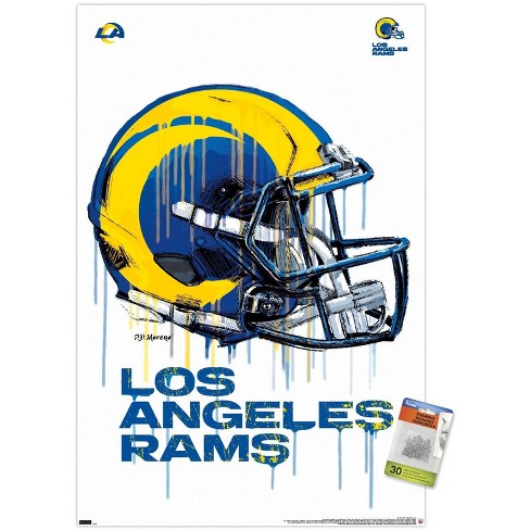 Trends International NFL Los Angeles Rams - Matthew Stafford 21 Unframed  Wall Poster Print Black Clip Bundle 22.375 x 34