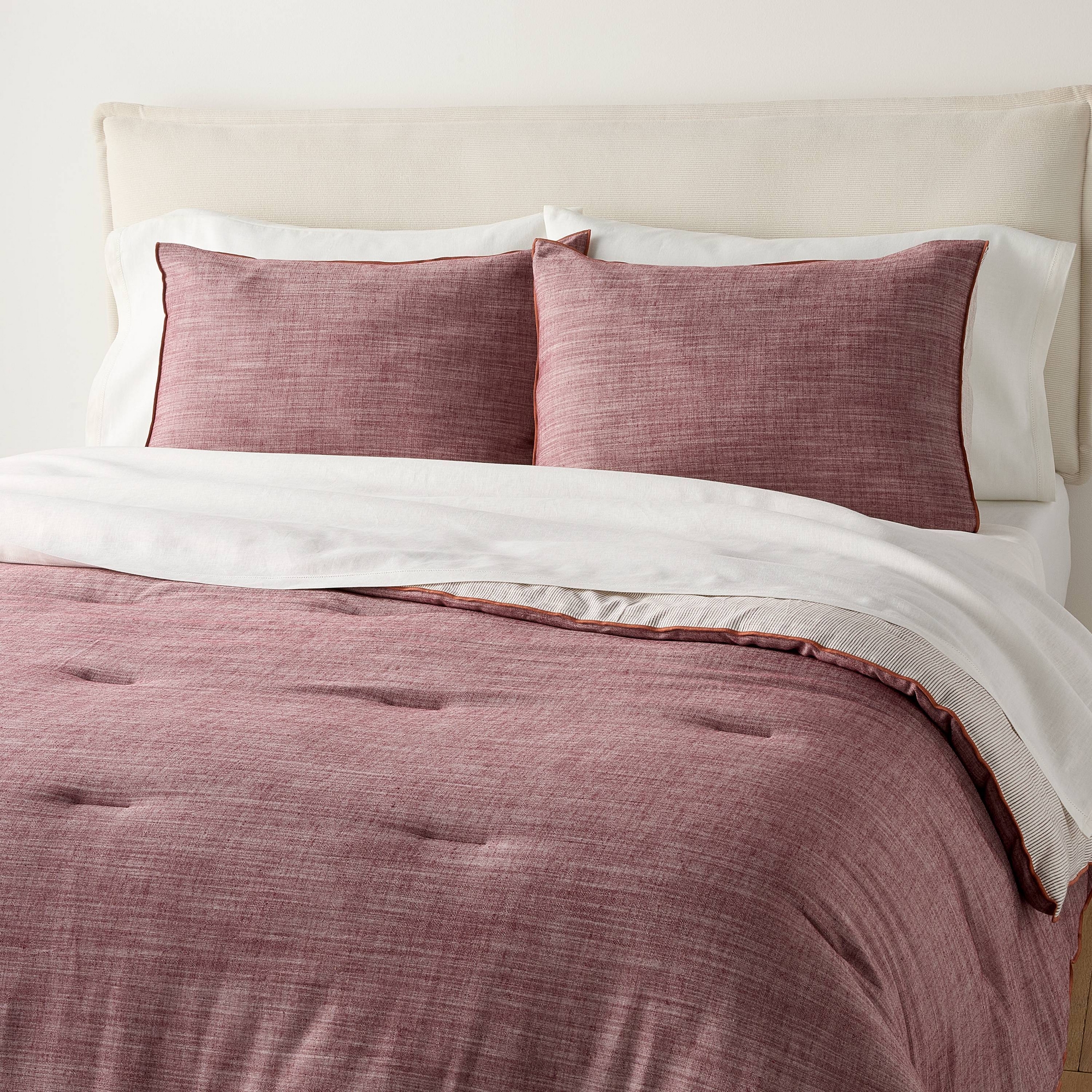 3pc King Reversible Comforter Set Burgundy - Hearth & Hand™ with Magnolia