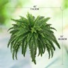 Aoibox Fake Ferns, Realistic Large Artificial Bush Plants, 2 Artificial Boston Ferns with 59 Fronds for Outdoors Planter Indoor Home Garden Decor - 4 of 4
