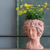 NAYSAYE Planter Greek Style Cement Head Bust Planter Classical Design for Indoor Outdoor Garden, Brown, 7.9"*8.9"*11.6" - 4 of 4