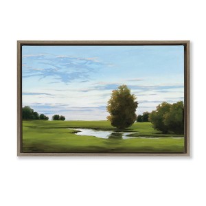 Stupell Industries Evening Light Countryside Floating Frame Canvas Art - 1 of 4