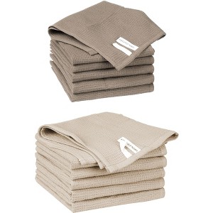 Unique Bargains Solid Color Cotton Waffle Weave Drying Absorbent Kitchen Towels - 1 of 4