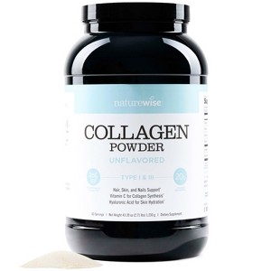 NatureWise Collagen Peptides Powder with Hyaluronic Acid & Vitamin C - Unflavored Collagen Peptides - Type I & III for Hair, Skin & Nails - 1 of 4