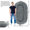 Human Sized Dog Bed for People Adults, 71"x48"x14" Giant Dog Bed for Humans Large Bean Bag Napping Dog Bed with Removable Cover - 3 of 4