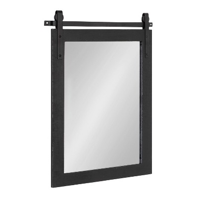 18" x 26" Cates Rectangle Wall Mirror Black - Kate & Laurel All Things Decor