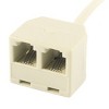 Unique Bargains Telephone Dual RJ11 6P4C Female Socket to RJ11 Male Jack Cord Adapter - 4 of 4