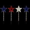 Northlight Lighted Stars Pathway Marker Patriotic Lighting - 28" - Clear Lights - 4ct - 3 of 4