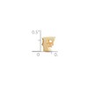 Black Bow Jewelry Letter F Bead Charm in 14k Yellow Gold Plated Sterling Silver - 3 of 4