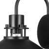 Willow 1-Light Matte Black Plug-In or Hardwire Wall Sconce with Seeded Glass Shade - Globe Electric: Pivot Joint, 6ft Cord - 4 of 4