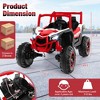 Costway 24V Kids Ride on UTV with 4 x 100W Powerful Engine Remote Control High/Low Speed Pink/Black/Red/Navy - 3 of 4