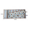 Bacati - Mod Dia/Stripes Aqua Teal Beige Brown Toddler Nap Mat - 4 of 4