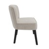 Polyester Boucle Channel Back Accent Chair with Solid Wood Legs, High-Density Foam Cushioning, Easy-to-Clean Fabric and Quick Assembly - 3 of 4