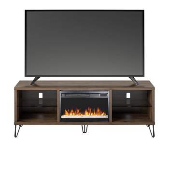Concord Fireplace TV Stand for TVs up to 70" Walnut - Novogratz