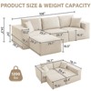 COZONY Oversized Modular Sectional Sofa for Living Room, 108" Cloud Couch with Chaise Lounge, Chenille Upholstered Convertible Sofa, No Assembly - 2 of 4