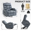 Power Lift Recliner Chair With Vibration Massage And Lumbar Heating,Cup Holders,USB And Type-C Ports,Electric Recliner Armchair-Cuddlewood - 4 of 4