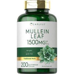 Carlyle Mullein Leaf Capsules 1500mg | 200 Count - 1 of 3