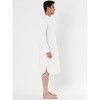 INSPIRE CHIC Men's Long Sleeves Banded Collar Henley Nightgown - 4 of 4