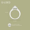 GILDED 1/2 CTTW Lab Grown Diamond Square Engagement Ring in Sterling Silver, Size 7 - 4 of 4