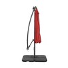 WestinTrends 10 Ft Outdoor Patio Solar LED Cantilever Umbrella with Base Weights - 2 of 3