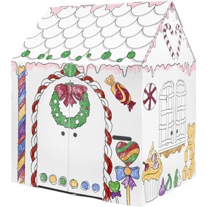 Easy Playhouse BIG KIT - Gingerbread Arts & Crafts Cardboard Play House for Kids 3 and up - EASY to assemble - 1 of 4