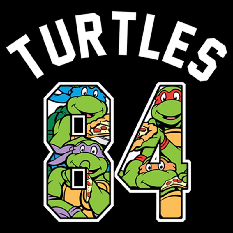Juniors Womens Teenage Mutant Ninja Turtles 84 Turtles T-Shirt, 2 of 5