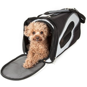Munora - Airline Approved Phenom-Air Collapsible Pet Carrier - 19.7"L x 8.1"W x 10"H - Black - 1 of 4