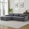 Chenille L-Shaped Sectional Sofa, Minimalist Comfy Sleeper Couch for Living Room, Apartment & Reception Spaces, No Assembly Required - 3 of 4