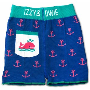 Pavilion Gift Company - Blue and Pink Whale - 12-24 Months Baby Shorts - Shorts - 1 of 4