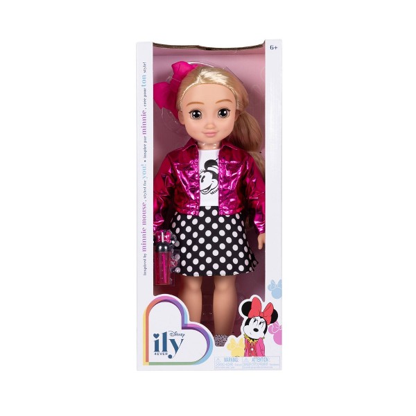 Muñeca Disney ILY 4ever 18" Minnie Chaqueta Rosa Cabello Rubio/Ojos Marrones 2
