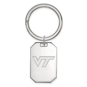 Black Bow Jewelry Sterling Silver Virginia Tech Hokies NCAA Key Chain - 1 of 3