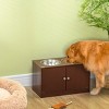 Elevated Dog Bowls with 2 Stainless Steel Bowls,Raised Feeder for Large Dogs with 44L Storage Cabinet - LAOTIES - 2 of 4