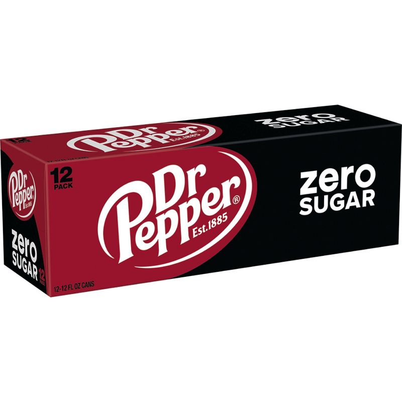 Dr Pepper Zero Sugar Soda - 12pk/12 fl oz Cans, 3 of 10