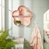 Metal Flower Kids' Shelf Pink - Pillowfort™: Decorative Wall Sculpture, Flower Shaped Kids Wall Shelf, Iron Frame - 2 of 4