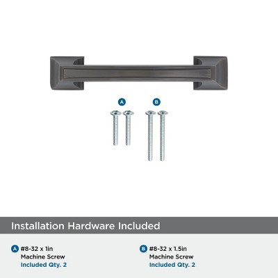 Gunmetal 3-Inch Traditional Industrial Cabinet Pull