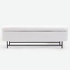 PAGED 18.5" H Storage Ottoman Modern Foot Stool Entryway Bench with Rubber Wood Legs and Soft Seat for Entryway, Bedroom - 4 of 4