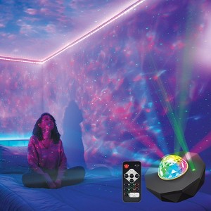 LED Galaxy Projector Laser Star Lights with Remote Black - West