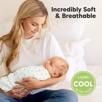 LumiSoft Muslin Swaddle Blankets, 4-Pack, Multicolor, Bamboo Viscose