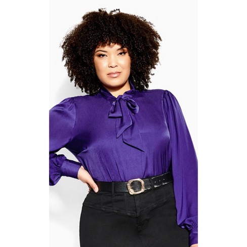 Plus size hotsell purple blouse