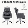 Office Chair with Retractable Footrest, 155° Reclining  Back Computer Desk Chair with Lumbar Pillow, Rolling Swivel  Chair for Office - 4 of 4