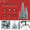 8 FT, 6 FT & 4 FT Pre-Lit Pencil Christmas Tree Set of 3 Flocked Slim Fir Trees, 1 370 PE Branch Tips, 290 LED Lights & 11 Lighting Modes - 4 of 4