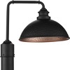 Progress Lighting Englewood 1-Light Outdoor Post Lantern, Steel, Black, Antique Bronze Hammered Shade - 4 of 4