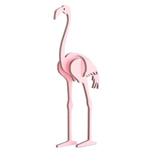 Little & Wood: Woodlet: Small - Flamingo - Pink, 3D Wooden Kit-Set, Ages 6+ - 1 of 4