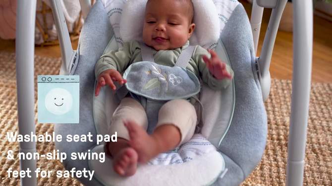 Ingenuity ConvertMe 2-in-1 Compact Portable Baby Swing 2 Infant Seat - Swell, 2 of 21, play video