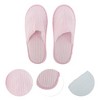 Unique Bargains Striped Coral Fleece Disposable Slippers 1 Pair - 3 of 4