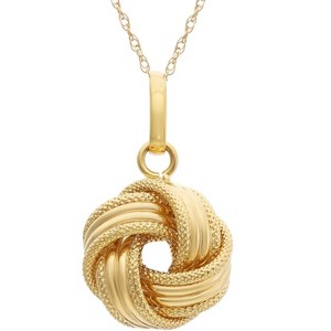 Giorgio Di Vicenza 10K Yellow Gold Italian Love Knot Necklace - 1 of 2