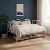 HomeRoots White Metal Twin Bed Frame With Drawers - 2 of 4